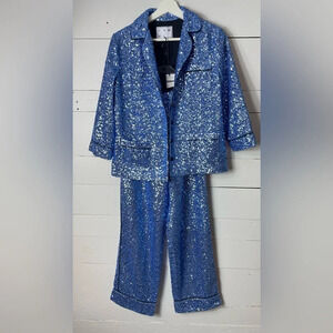 ITMFL In The Mood For Love Blue Sequin Suit Size S